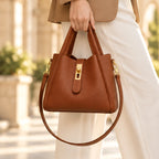 Judith Women's Turn-Lock Structured Tote - Brown - Bags | Accessories - Eric Muller - Image 2