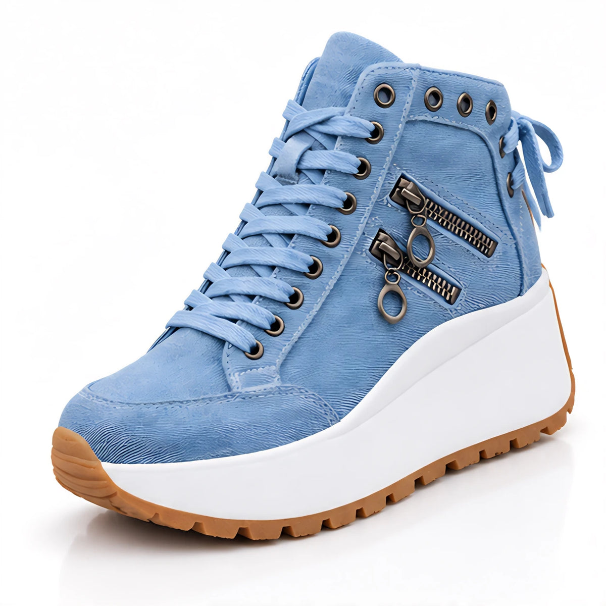 Juno Women's High-Top Platform Sneakers - Blue - Footwear > Sneakers > High-Top Sneakers - Eric Muller - Image 1