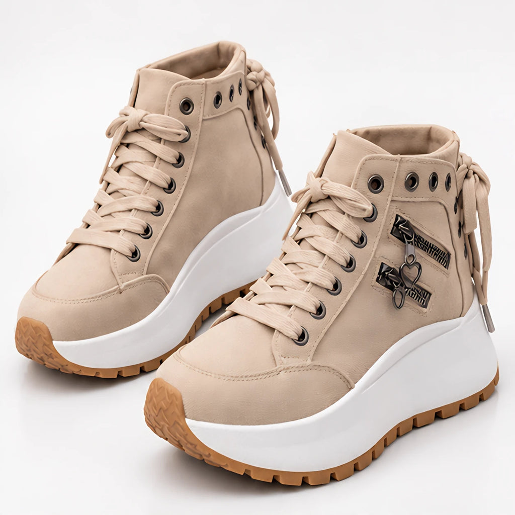 Juno Women's High-Top Platform Sneakers - Khaki - wap - Eric Muller - Image 2