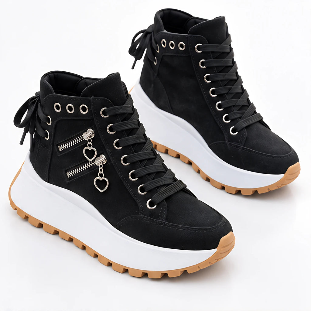 Juno Women's High-Top Platform Sneakers - Black - wap - Eric Muller - Image 2