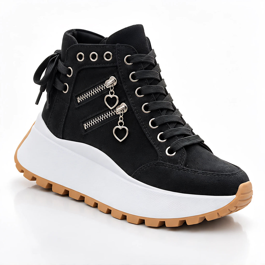 Juno Women's High-Top Platform Sneakers - Black - Footwear > Sneakers > High-Top Sneakers - Eric Muller - Image 1