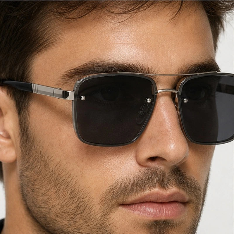 Kasma Square Shades - Graphite - square sunglasses - Eric Muller - Image 3