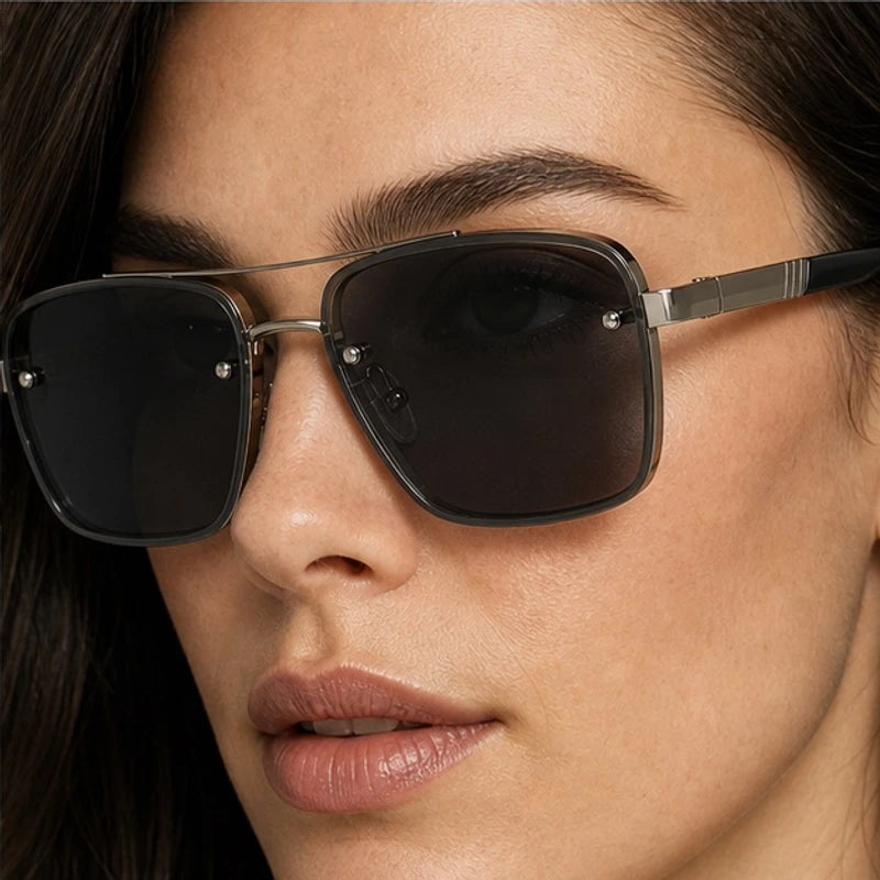 Kasma Square Shades - Graphite - semi-rimless - Eric Muller - Image 4