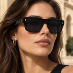 Kavian Women's Flat-Top Sunglasses - Midnight Black - tinted lenses - Eric Muller - Image 3