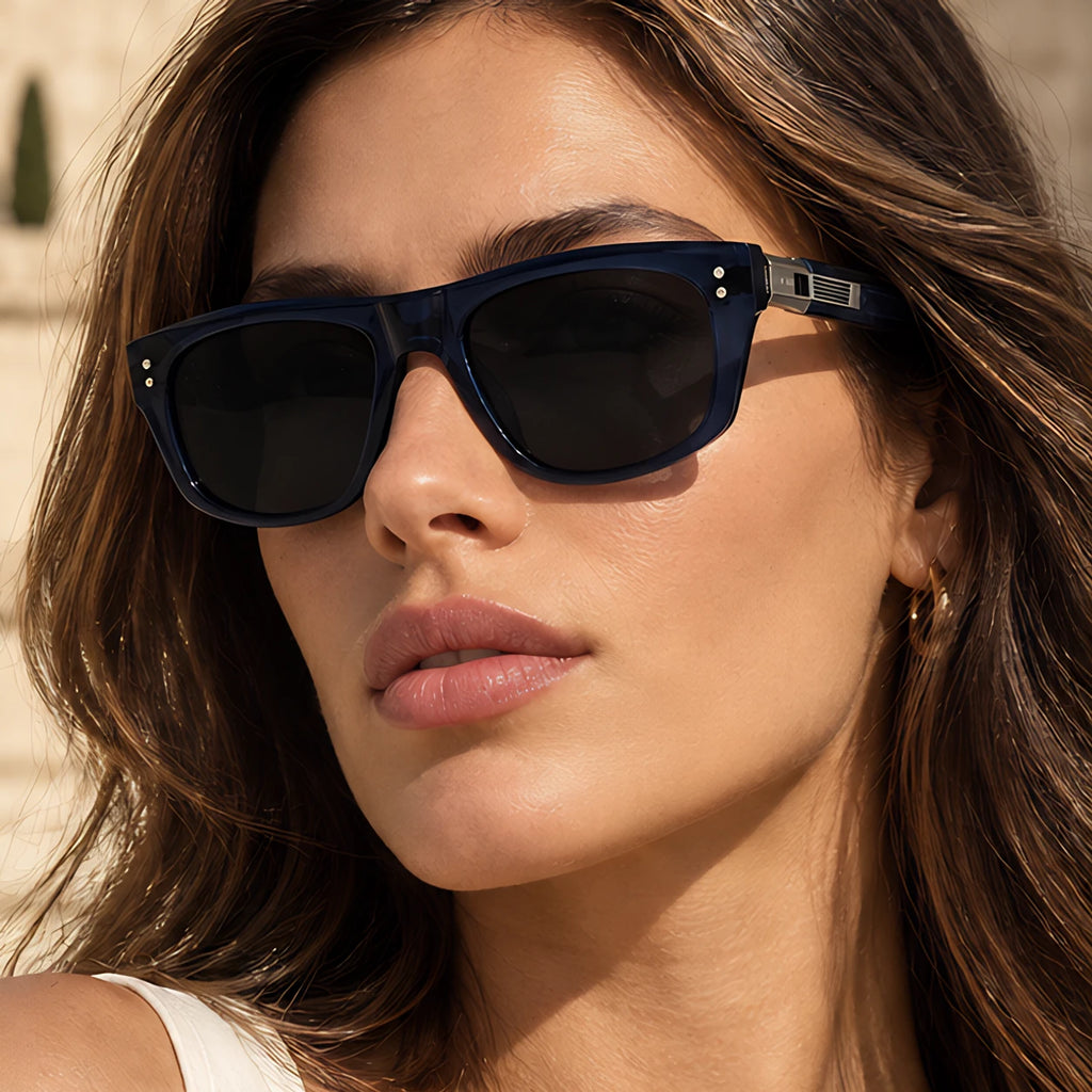 Kavian Women's Flat-Top Sunglasses - Midnight Blue - tinted lenses - Eric Muller - Image 3