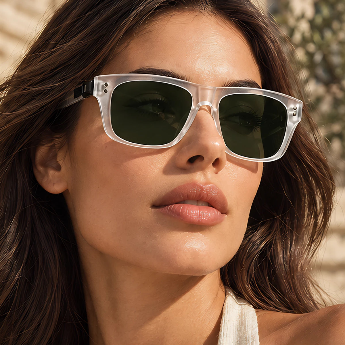 Kavian Women's Flat-Top Sunglasses - Clear - tinted lenses - Eric Muller - Image 3