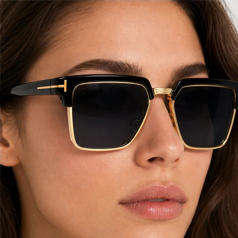 Kendell Flat-Top Browline Shades - Graphite - flat-top frames - Eric Muller - Image 4