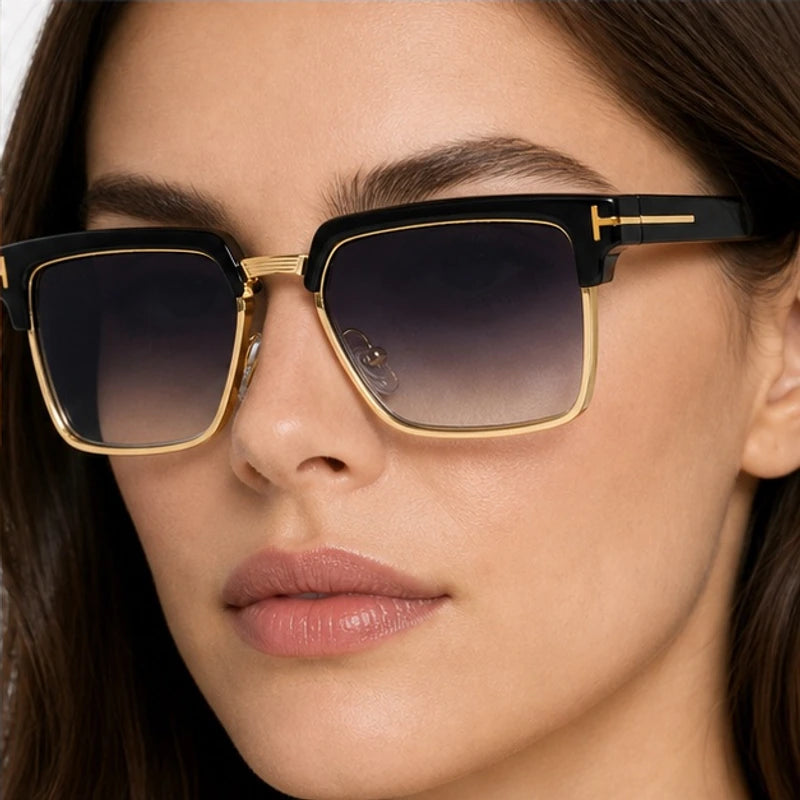 Kendell Flat-Top Browline Shades - Onyx - flat-top frames - Eric Muller - Image 4