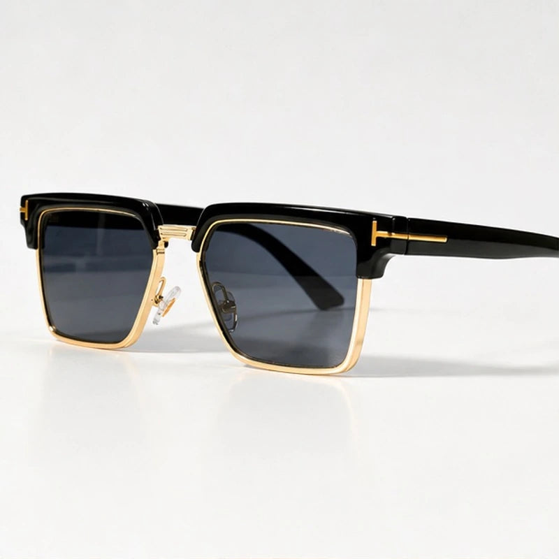 Kendell Flat-Top Browline Shades - Graphite - Sunglasses - Eric Muller - Image 1