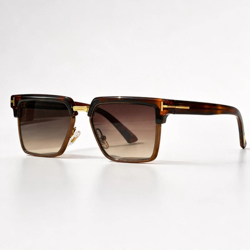 Kendell Flat-Top Browline Shades - Tortoise - Sunglasses - Eric Muller - Image 1