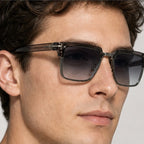 Kendell Flat-Top Browline Shades - Smoke - browline sunglasses - Eric Muller - Image 3