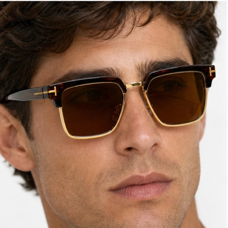Kendell Flat-Top Browline Shades - Espresso - browline sunglasses - Eric Muller - Image 3