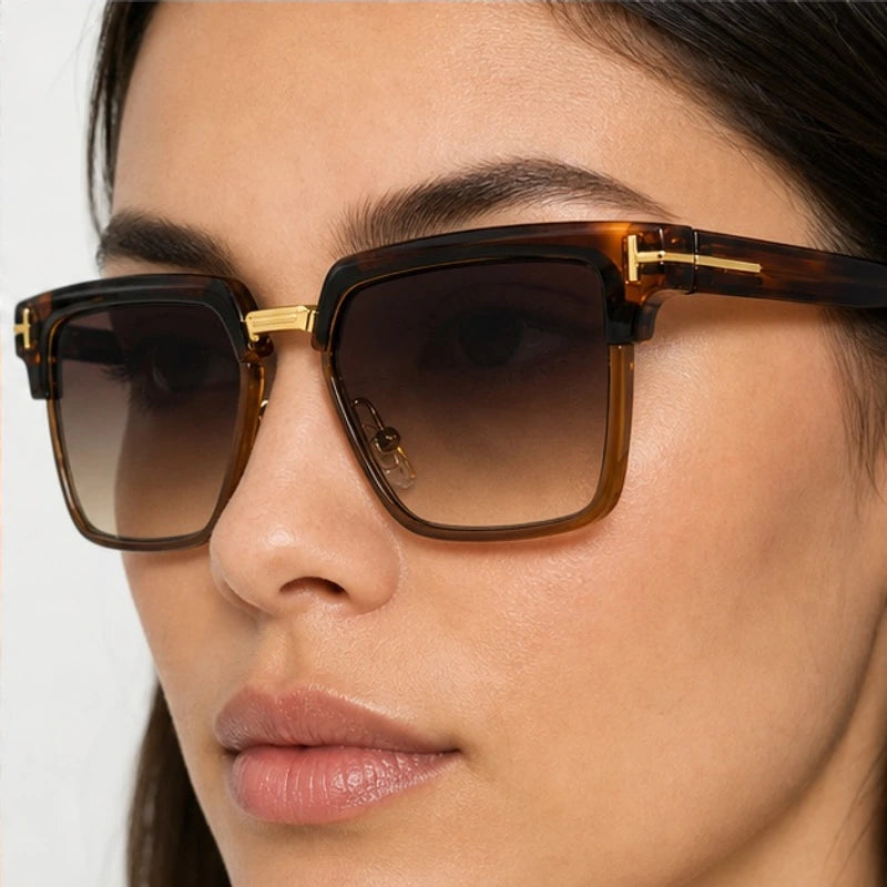 Kendell Flat-Top Browline Shades - Tortoise - flat-top frames - Eric Muller - Image 4