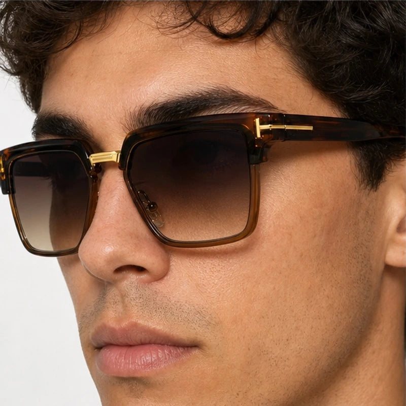 Kendell Flat-Top Browline Shades - Tortoise - browline sunglasses - Eric Muller - Image 3
