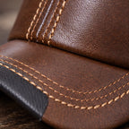 Kendric Men's Genuine Leather Baseball Cap - Light Brown - male - Eric Muller - Image 3
