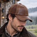 Kendric Men's Genuine Leather Baseball Cap - Light Brown - Accessories > Hats > Baseball Caps - Eric Muller - Image 1