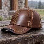 Kendric Men's Genuine Leather Baseball Cap - Light Brown - Accessories > Hats > Baseball Caps - Eric Muller - Image 2