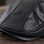 Kenmore Men's Structured Leather Flat Cap - Black - male - Eric Muller - Image 3