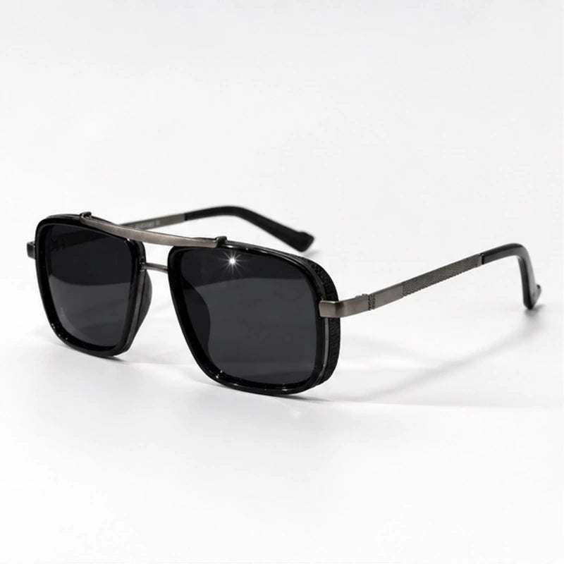 Kingsley Square Aviator Shades - Obsidian - Men's Accessories > Sunglasses > Square Aviator Sunglasses - Eric Muller - Image 1