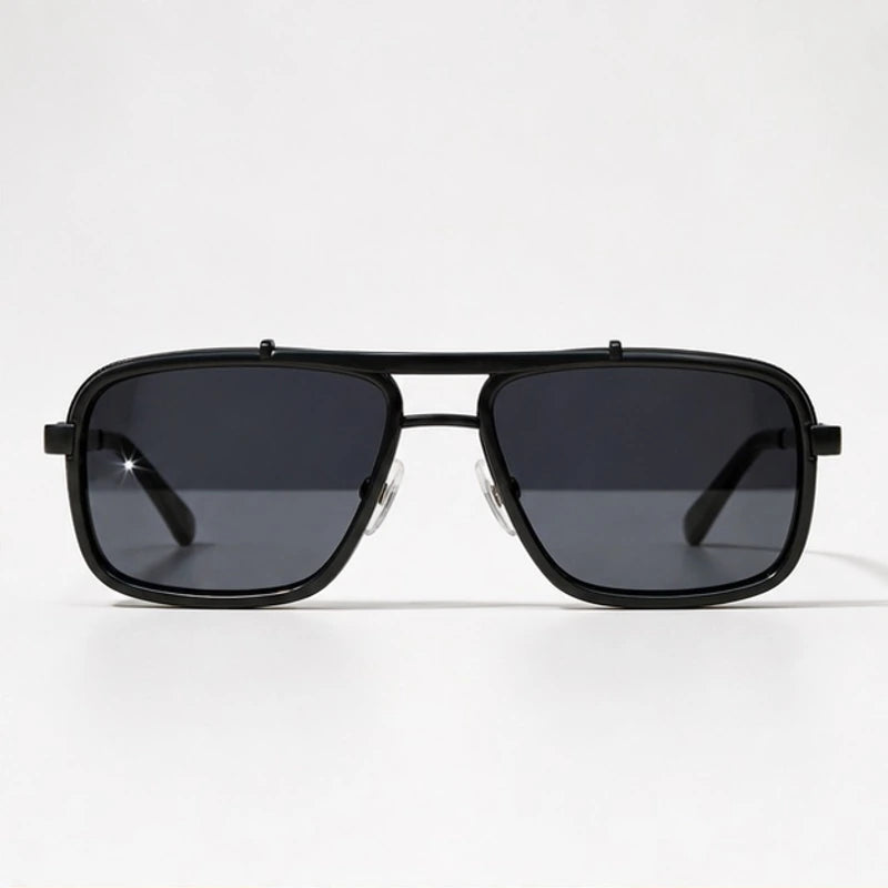 Kingsley Square Aviator Shades - Graphite - Men's Accessories > Sunglasses > Square Aviator Sunglasses - Eric Muller - Image 2