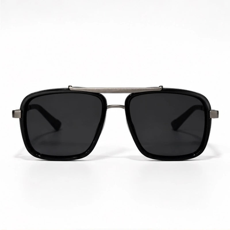 Kingsley Square Aviator Shades - Obsidian - Men's Accessories > Sunglasses > Square Aviator Sunglasses - Eric Muller - Image 2