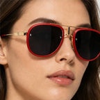 Lavanta Aviator Shades - Deep Crimson - sunglasses - Eric Muller - Image 4