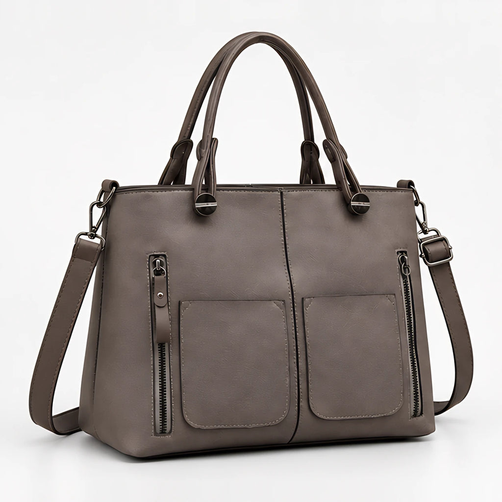 Leona Women's Zip-Pocket Shoulder Bag - Grey - Women's Accessories > Bags > Shoulder Bags - Eric Muller - Image 1