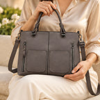 Leona Women's Zip-Pocket Shoulder Bag - Grey - Shop All Accessories | Accessories - Eric Muller - Image 3