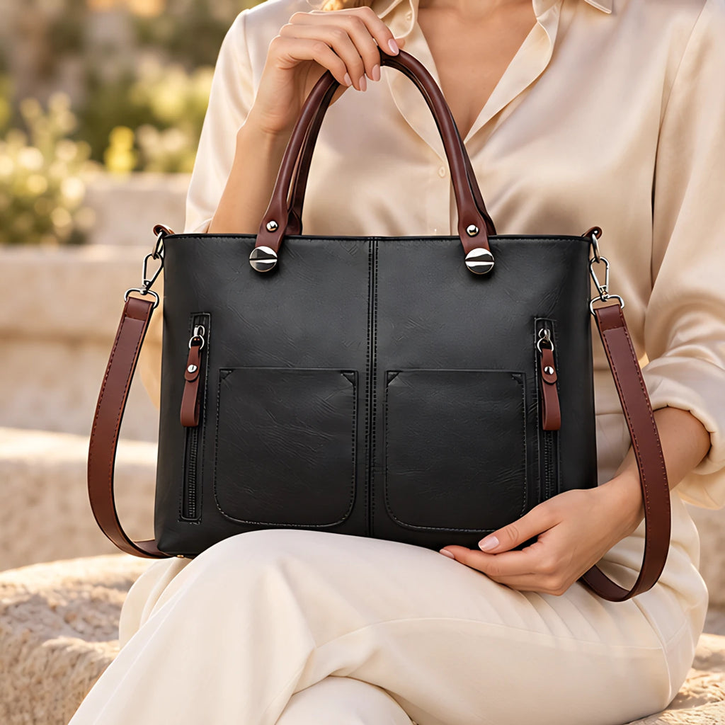 Leona Women's Zip-Pocket Shoulder Bag - Black - Shop All Accessories | Accessories - Eric Muller - Image 3