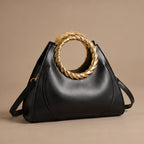 Leontine Women's Twisted-Handle Leather Handbag - Black - Women's Accessories > Bags > Convertible Handbags - Eric Muller - Image 1