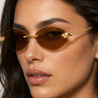 Liora Rimless Shades - Cognac - rimless sunglasses - Eric Muller - Image 3