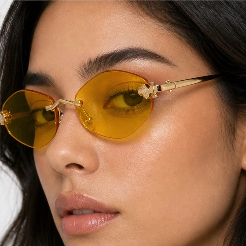 Liora Rimless Shades - Citrine - rimless sunglasses - Eric Muller - Image 3