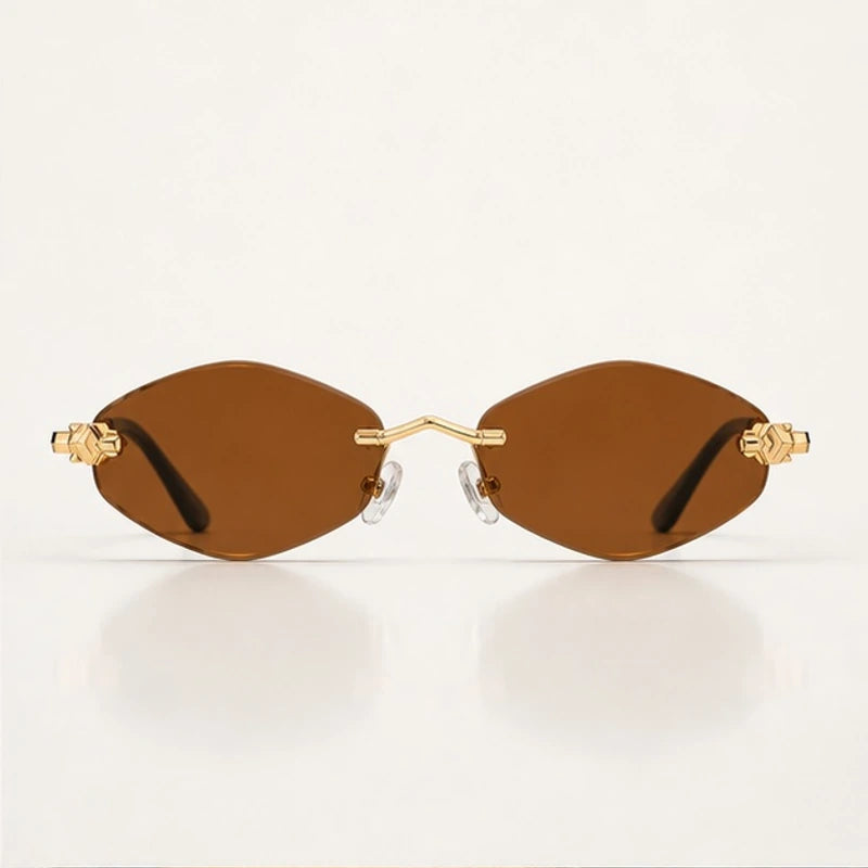 Liora Rimless Shades - Cognac - sunglasses - Eric Muller - Image 2