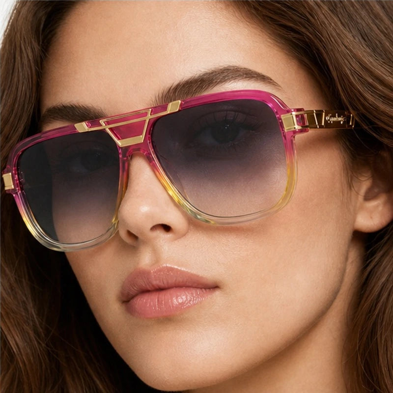 Lombardi Aviator Shades - Solar Pink - square frame - Eric Muller - Image 4