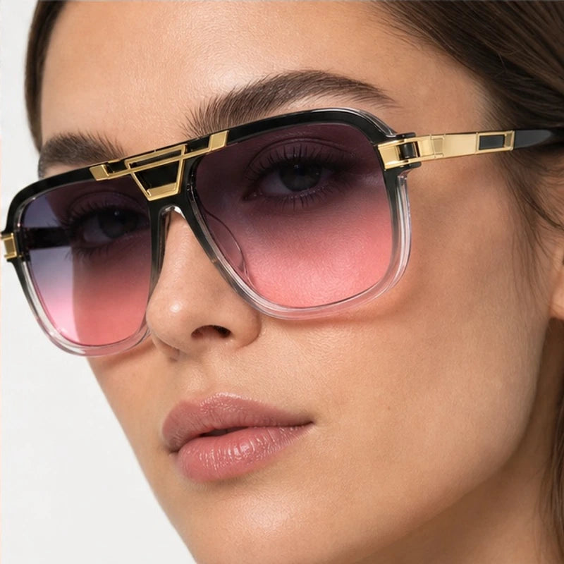 Lombardi Aviator Shades - Blush Gold - square frame - Eric Muller - Image 4