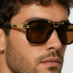Lombardi Aviator Shades - Amber Gold - aviator sunglasses - Eric Muller - Image 3