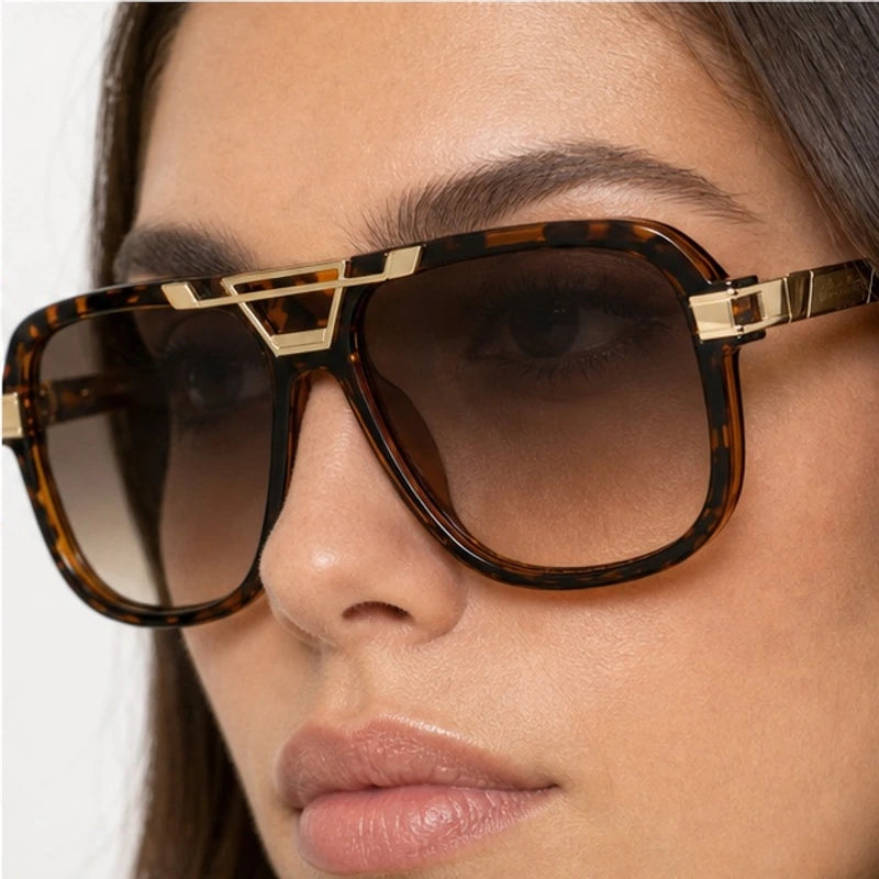 Lombardi Aviator Shades - Tortoise Gold - square frame - Eric Muller - Image 4
