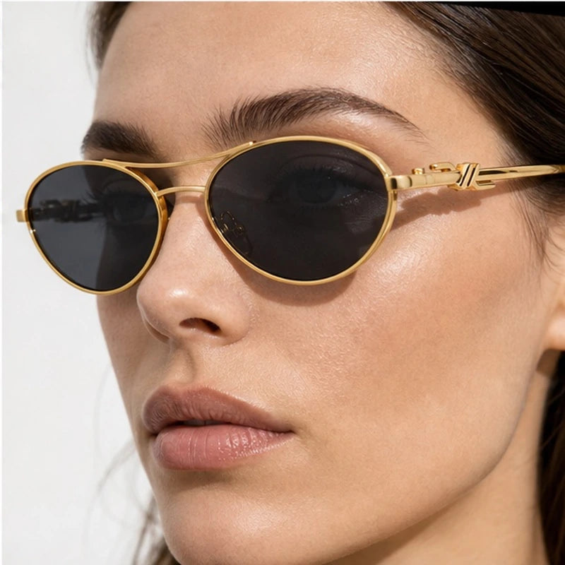 Lombardo Teardrop Oval Shades - Onyx - browline sunglasses - Eric Muller - Image 3