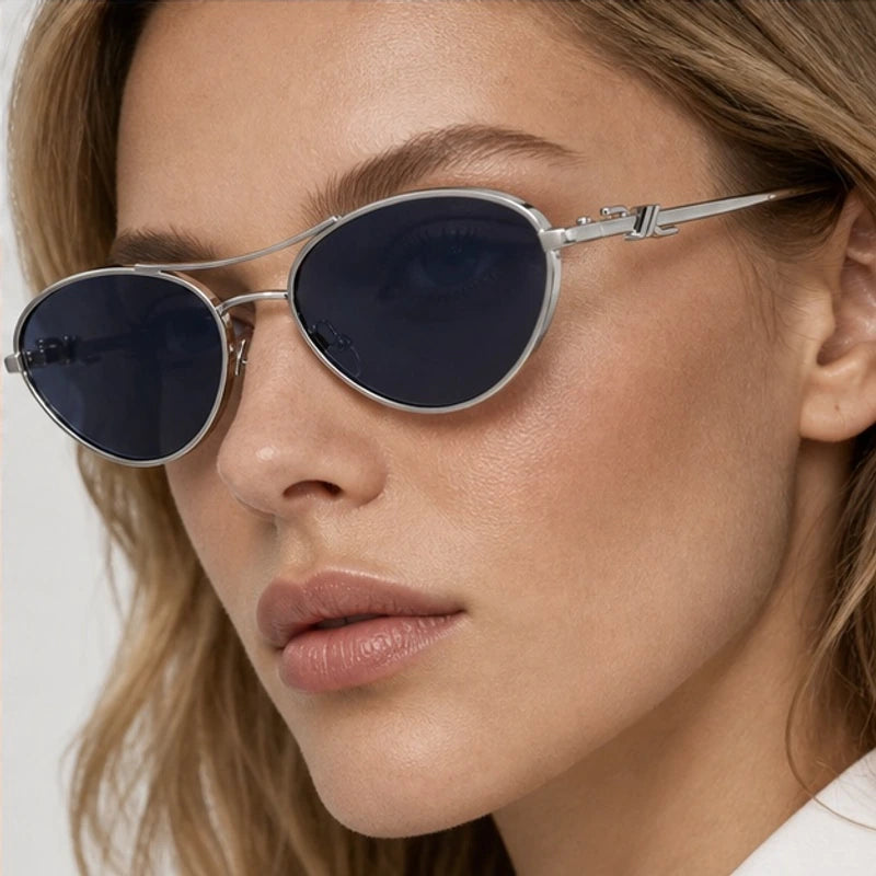 Lombardo Teardrop Oval Shades - Marine - browline sunglasses - Eric Muller - Image 3