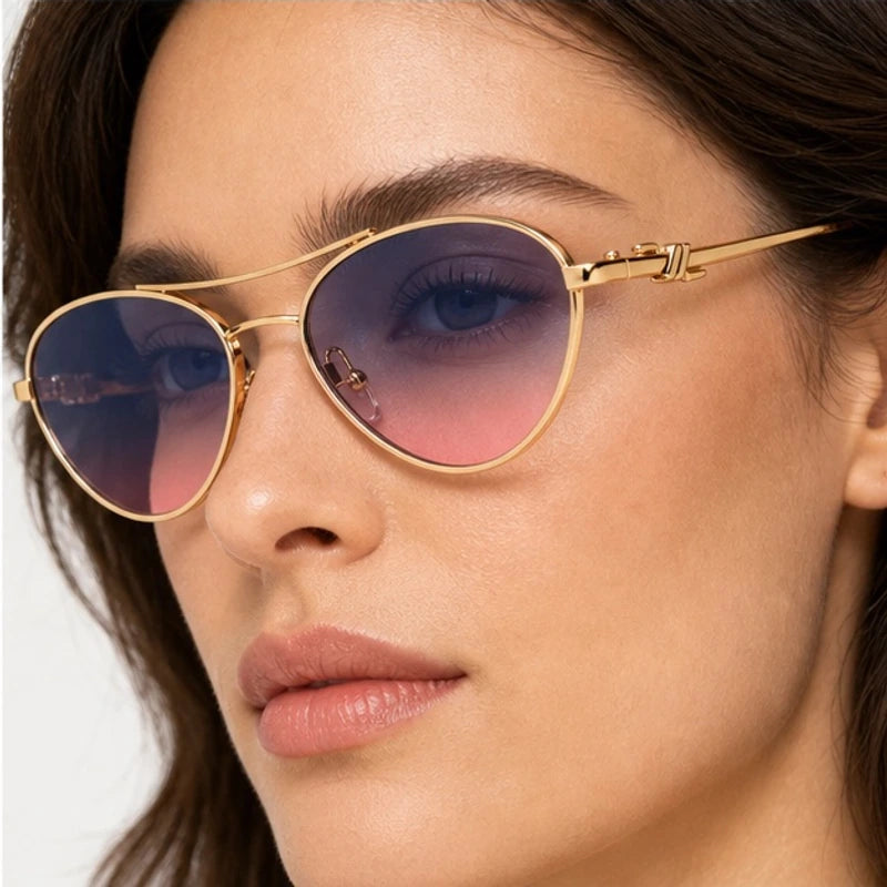 Lombardo Teardrop Oval Shades - Horizon - browline sunglasses - Eric Muller - Image 3
