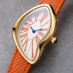 Lorcette Women's Surrealist Quartz Watch - Orange White - female - Eric Muller - Image 3