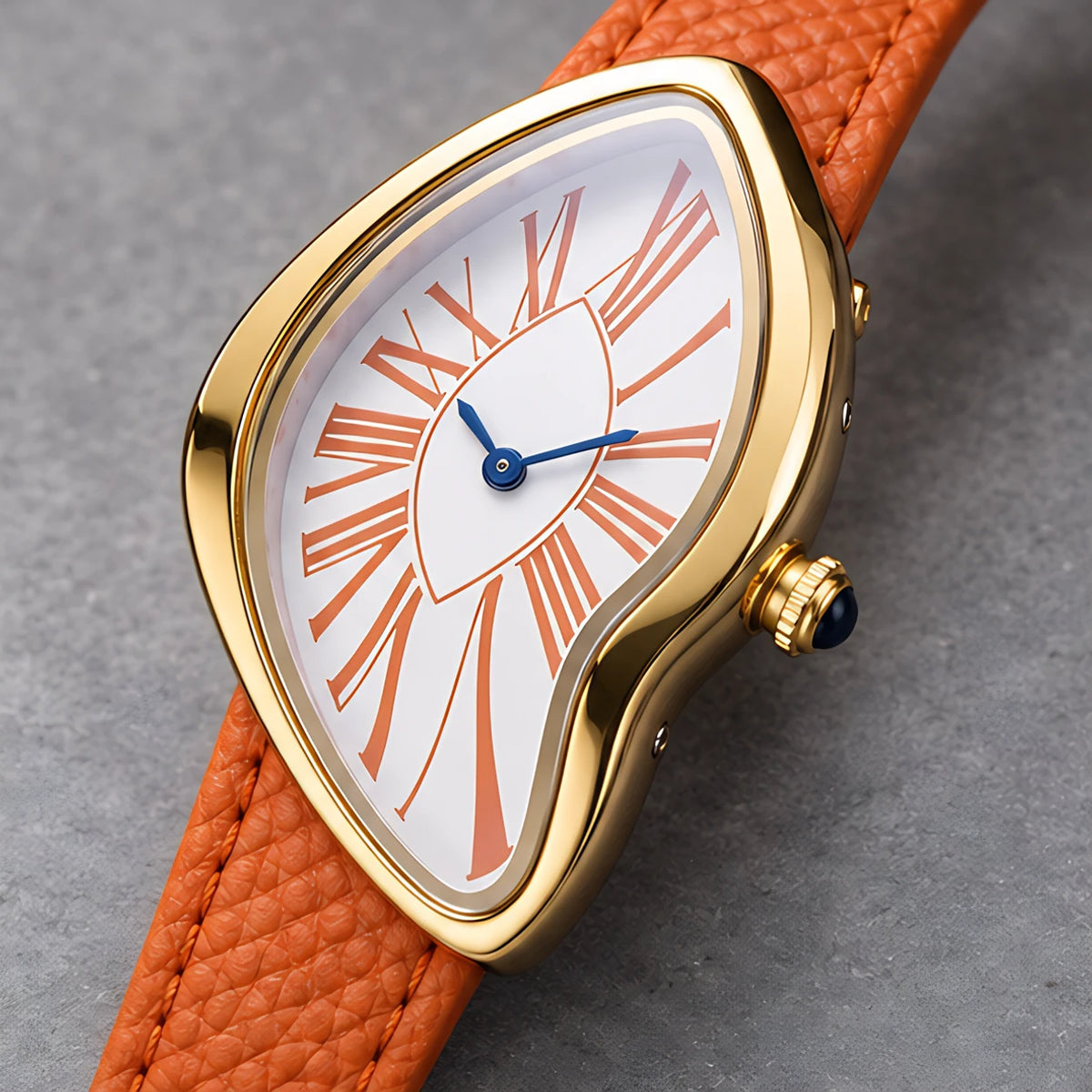 Lorcette Women's Surrealist Quartz Watch - Orange White - female - Eric Muller - Image 3
