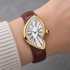 Lorcette Women's Surrealist Quartz Watch - Brown White - Accessories > Watches > Rhombus-Dial Watches - Eric Muller - Image 1