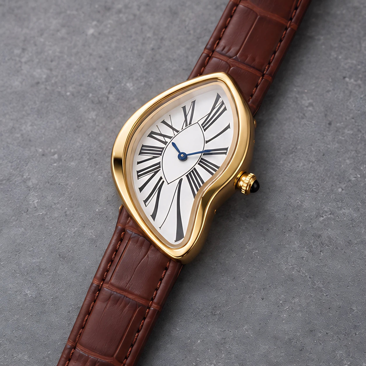 Lorcette Women's Surrealist Quartz Watch - Brown White - Accessories > Watches > Rhombus-Dial Watches - Eric Muller - Image 2