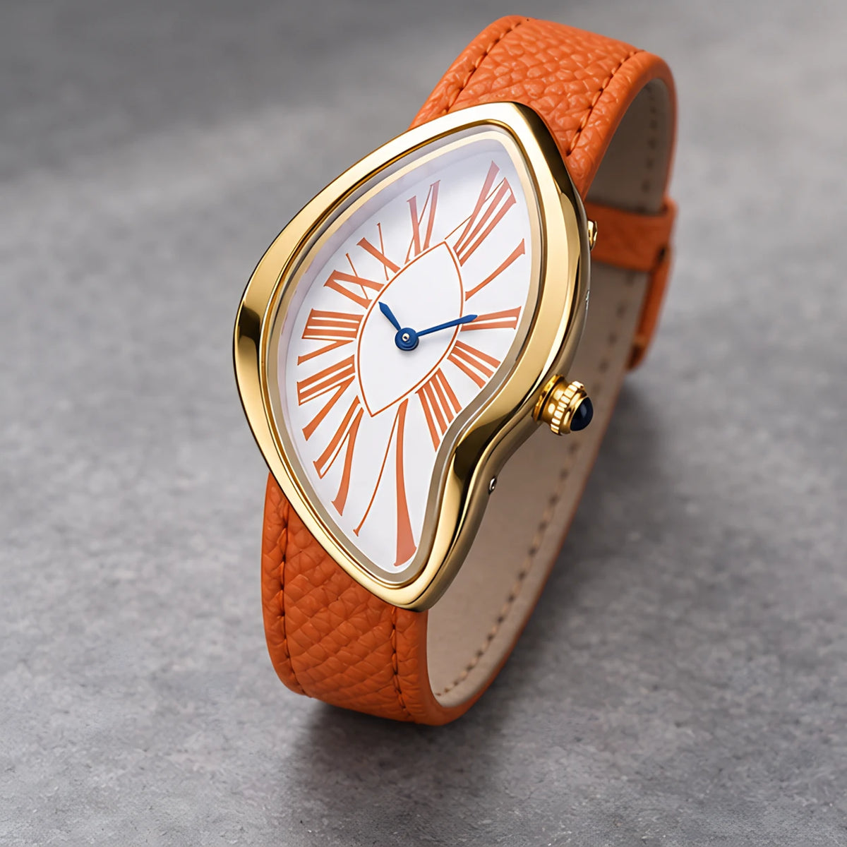 Lorcette Women's Surrealist Quartz Watch - Orange White - Accessories > Watches > Rhombus-Dial Watches - Eric Muller - Image 2