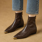 Lorna Leather Pointed-Toe Ankle Boots - Brown - Women's Footwear > Boots > Ankle Boots - Eric Muller - Image 1