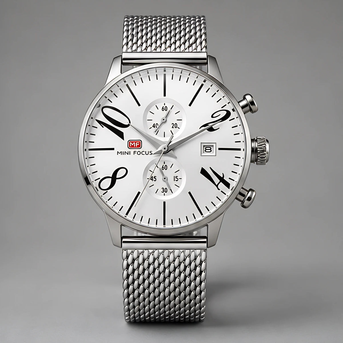 Loxford Men's Chronograph Watch 45mm - Silver - Men's Accessories > Watches > Chronograph Watches - Eric Muller - Image 2