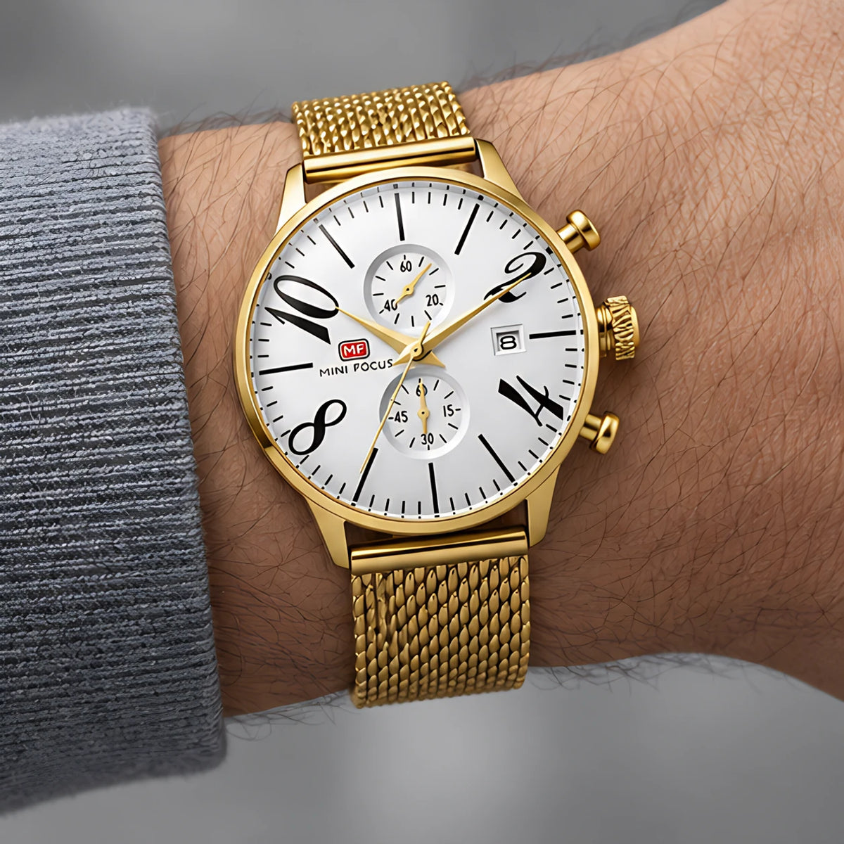 Loxford Men's Chronograph Watch 45mm - Golden - male - Eric Muller - Image 3