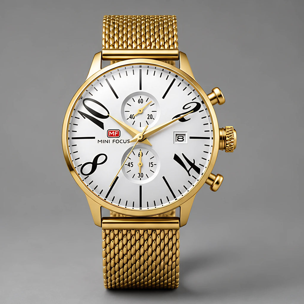 Loxford Men's Chronograph Watch 45mm - Golden - Men's Accessories > Watches > Chronograph Watches - Eric Muller - Image 2