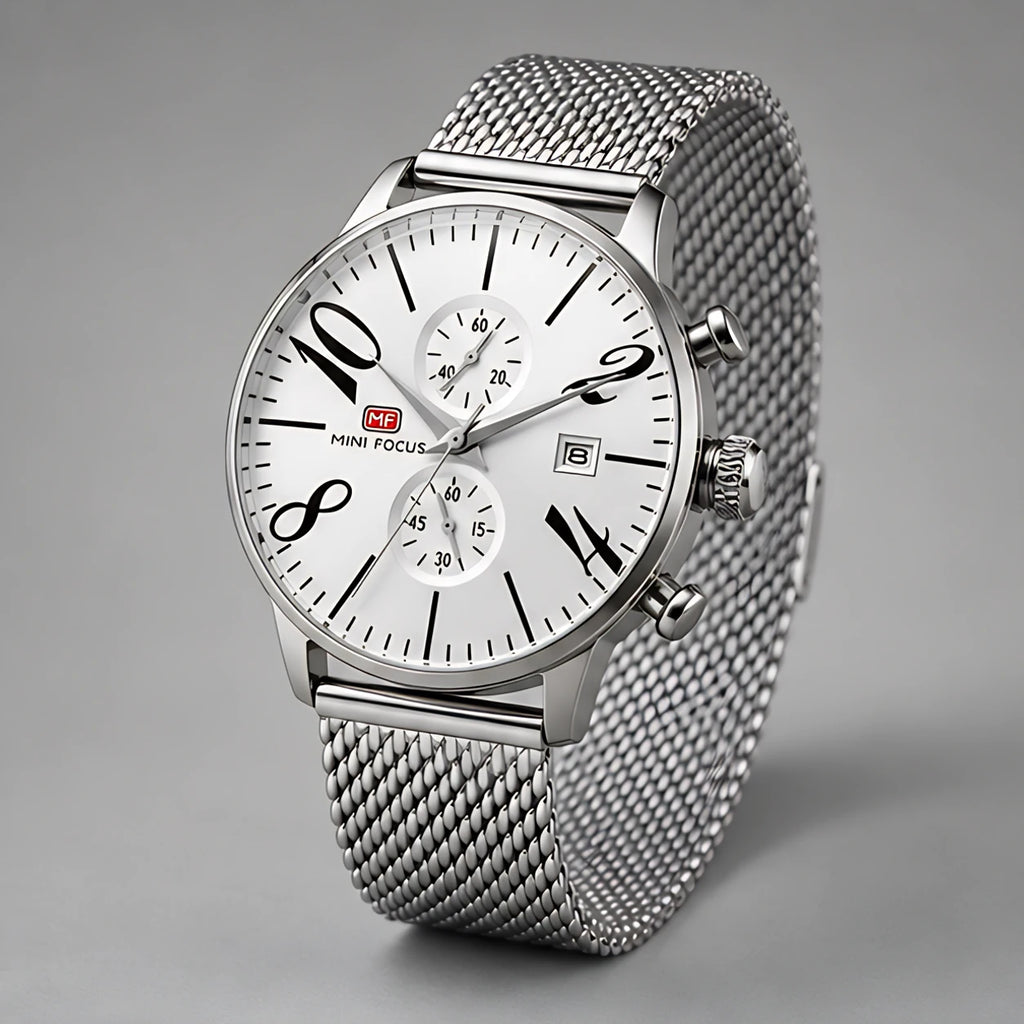 Loxford Men's Chronograph Watch 45mm - Silver - Men's Accessories > Watches > Chronograph Watches - Eric Muller - Image 1